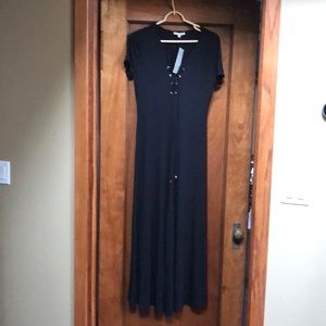 Joan Vass Black Maxi Dress